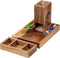 Wooden Magnetic Dice Tower with Dice Tray for Dungeons and Dragons - Portable Dice Roller Tower for Tabletop RPG Games