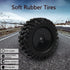 4PCS 1:10 RC Tires, Rock Crawler Trailer Tires, Hex 12mm Hard Dish Wheels Rim Rubber for Trail Finder 2