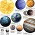 Glow in The Dark Planets, Bright Solar System Wall Stickers, 9 Glowing Ceiling Decals for Kids' Room Decoration