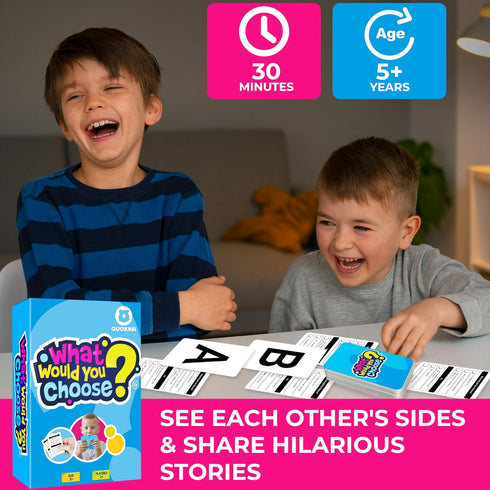 QUOKKA Board Game for Kids Ages 6-8 - Family Card Game for 8-12 Year Olds - What Would You Choose? Fun Game Night for