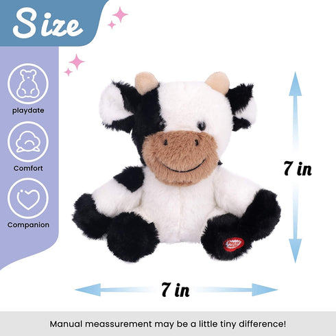 Hopearl Talking Cow - Electric Interactive Animated Toy that Repeats What You Say, Shaking Head Plush Buddy