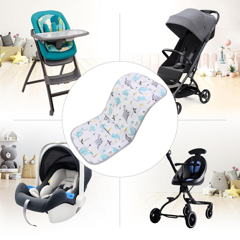 Baby Stroller Cushion, Universal Soft Cotton Seat Pad Liner for Newborn, 34x78cm (Dinosaur+Grey)