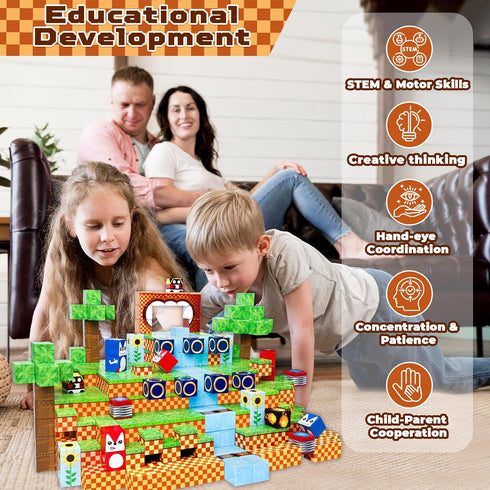 100PCS 3 4 5 6 7 8 9 10 ToyUnited Magnetic Blocks, Magnetic Building Blocks, STEM Building Game Montessori Sensory Toys