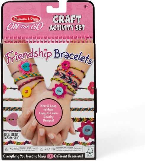 Melissa & Doug On The Go Friendship Bracelet Craft Set, Makes 10+ Bracelets