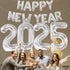 KatchOn XtraLarge 2025 Balloons - 40 Inch Silver and 16 Inch for Happy New Year Decorations