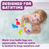 6 Pack Set Tub Works Dinosaur Mold Free Bath Toys, | Sealed, No Hole Bath Toys Design Keeps Moisture Out | Soft