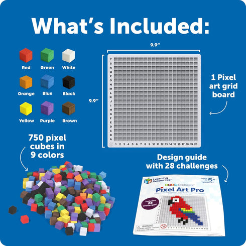Learning Resources STEM Explorers Pixel Art Pro - Critical Thinking, Math Manipulatives, Problem Solving Skills