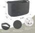 Extra Large Rope Basket, 23.6" x 17" x 12" Wicker Baby Laundry Basket, Kids Toy Storage, Dark Grey