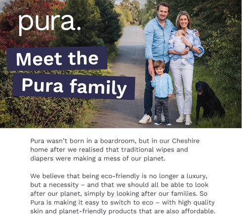 99% 3 60 pack (180 Pura Natural Sensitive Baby Wipes, Water, Unscented & Hypoallergenic, Suitable for Sensitive