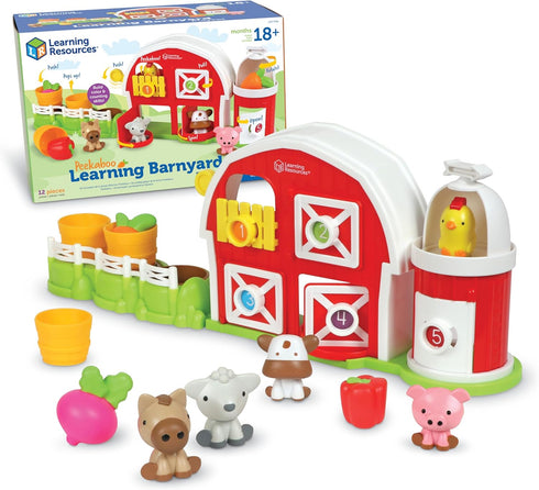 Learning Resources Peekaboo Learning Barnyard Playset, Toddler Learning Toys for Boys and Girls Ages 18+ Months