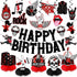 LARRAZABAL Rock and Roll Birthday Party Decorations, Music Themed Supplies Include Happy Birthday Banner and Centerpiece