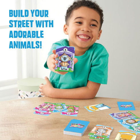 NeighborHoodies Kids Card Game - Easy and Fun Preschool Play Activity Critical Thinking and Counting Learning Game with Cute Animals for Kids Ages 5-7