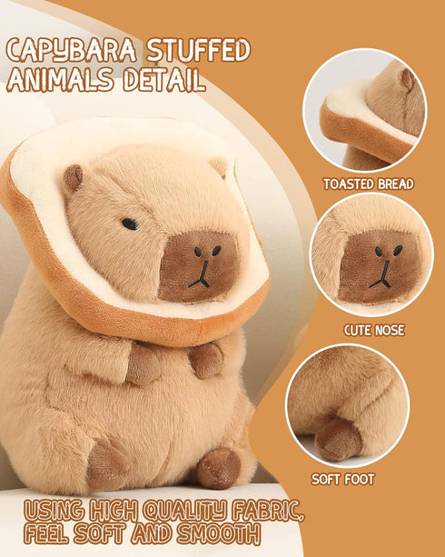 Bestsea 12 inch Cute Capybara Plush Soft Capybara Plushie Pillow with Kawaii Capybara Stuffed Animals Toy for Kids