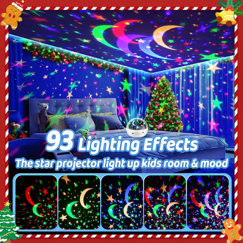 COOLNIGHT 93 Lighting+3 Remote+Dimmable+360 Boy Room Decor, Films Toddler Room Decor, Slient Nightlight for Baby