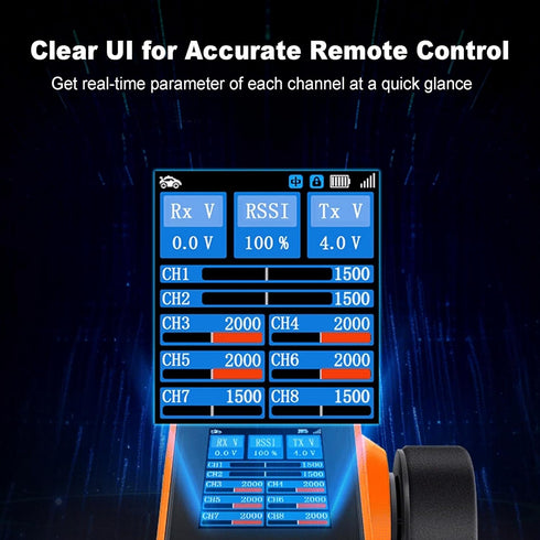 ME-8B 8 2.4GHz 1/8 1/10 1/18 1/24 TRX4 TRX4M SCX10 SCX24 MEUS RACING RC Transmitter Channels and Receiver for RC