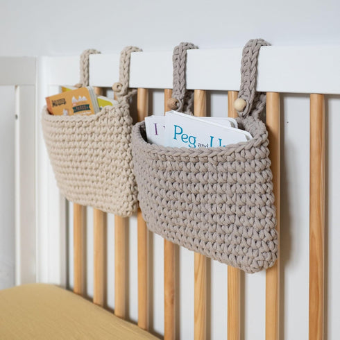 Crane Baby Hanging Bin Trio, Nursery Storage & Organization Products, Hanging Stuffed Animal Storage Solution, Nursery