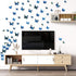 LiveGallery 72 PCS Removable 3D DIY Beautiful Butterfly Wall Decals Blue Butterflies Art Decor for Kids Bedroom