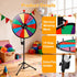 24 Inches 14 Nova Microdermabrasion Color Prize Wheel - Spinning Wheel with Adjustable Folding Tripod Floor Stand - Dry