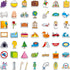 50 PCS Magic E Object Magnets, Thickened Fridge Magnets for Educational Phonics Learning Toys