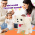 Cuteoy Walking White Dog Stuffed Animal - Talking Educational Plush Puppy Toy for Boys & Girls