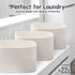 CHAT BLANC Cotton Rope Baskets for Organizing, Small Laundry Baskets, Woven Storage Bins, Creamy White 3 Pack