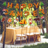 Camping Party Banner, Happy Camper Fun House Banner with Campfire Tent for Birthday Party Decorations