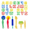 Kare & Kind Set of 32pcs Smart Dough Tools Kit with Models and Molds (Capital