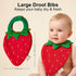 Strawberry Shaped Drool Bib Premium Handmade Baby Bib for Infants & Toddlers | Soft, Absorbent, Gentle Cotton | Unique