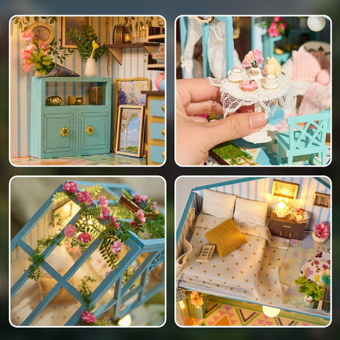 BenBen DIY Miniature House Kit, Mini House Building Kit for Adults, Model Craft Kits with Furniture, Tiny Dollhouse