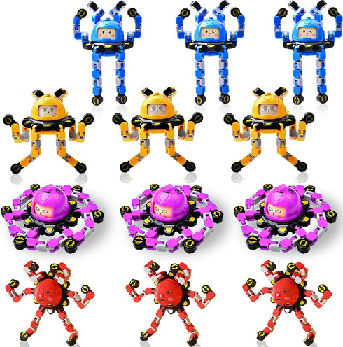 12Pcs Transformable Fidget Spinners for Kids Fidget Toys Teens Adults Sensory Toys