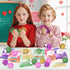 24 Pack SpringFlower Valentines Day Card,Valentines Day with Squeeze Stretch Fidget Toy Ball,Kids School Classroom