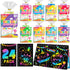 Scratch Art Party Favors for Kids: 24 Pack Rainbow Scratch Art Notebook,