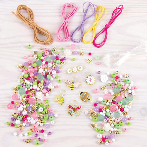 Make It Real: Crystal Dreams Nature Song - Create 9 Unique Charm Bracelets, 461 Pieces, All-in-One DIY Kit for Kids