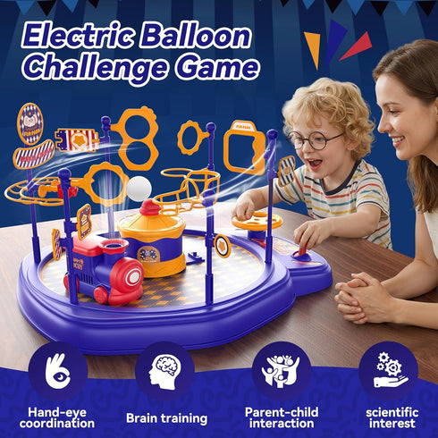 Set 4 5 6 7 8+ Electric STEM Toys Train for Kids, Floating Ball Science Toy with Adjustable Airflow, Hand-Eye