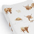 Sweet Jojo Designs Baby Changing Pad Cover Sheet (Boho Highland Cow) for Girls/Boys, Infant/Newborn Diaper Change Table