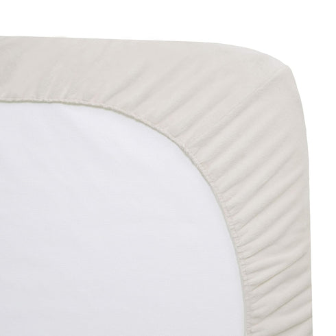 TL Care Heavenly Soft Chenille Fitted Pack N Play Playard Sheet, 27" x 39", Cream, for Boys and Girls