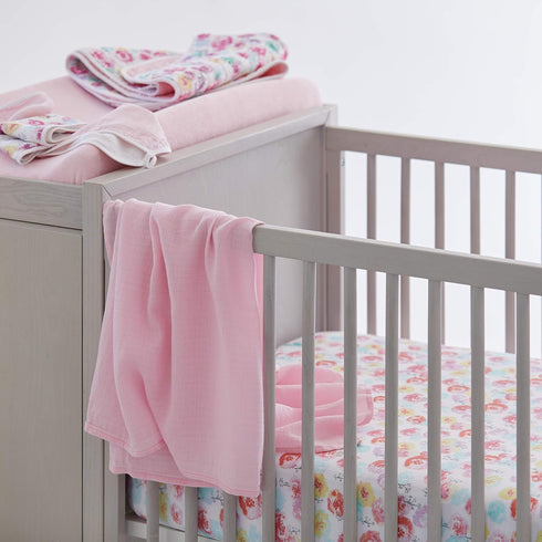 (Set HonestBaby Organic Cotton Changing Pad Covers of Two), Rose Blossom/Pink, One Size
