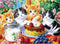 HQXXJW 300 Piece Puzzle for Adults, Jigsaw Puzzle, Cute Kittens with Milk, Cake