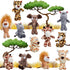 12 Pieces Mini Stuffed Forest Animals, 4.8 Inch Jungle Plush Toys for Animal Themed Parties