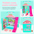 randhar Set, 31PCS 2Dolls, 6Little 3+ Dollhouse of Pets Toy Play Foldable Pets Doll House with Includes Motor, Pool