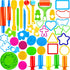 JOYIN 44 Pieces Play Dough Accessories Set - Various Plastic Molds, Rolling Pins, and Cutters for Kids