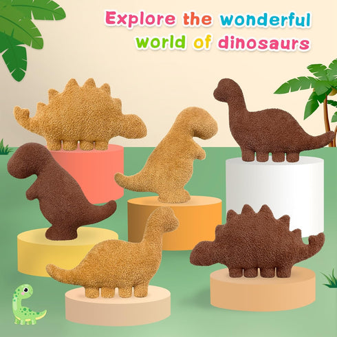 Dino Nuggets Pillow Plush, Dinosaur Chicken Plush Nuggets Pillow for Funny Birthday Gifts, Cute Funny Stuffed Animals