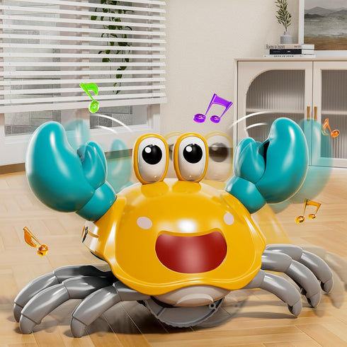Beby Buty Tummy Crawling Crab Baby Toy, Infant Time Walking Dancing Moving Crab Toys for Babies Girl Boys, Crawling