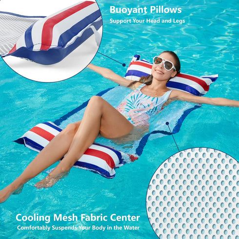 Hammock 2 Pack Hammock 4 1 Swimming Jasonwell Inflatable Pool Float - Water Pool Floaties Multi-Purpose (Saddle Lounge