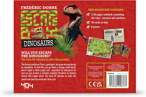 404 on the Board Escape Box Dinosaurs | Fun Family Game Night Puzzle for Kids and Adults Ages 5+ | 2-5 Players