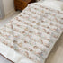 Selgkds 50x60inch Pastel Animals Bows Floral Mushroom Baby Blankets for Girls Boys Cute Bear Deer Bunny Hedgehog