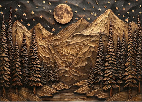Larkipuzz 3D 1000 Mountain Forest Puzzles for Adults Pieces, Challenging Nature Plant Tree Scenic Puzzle, Art Landscape