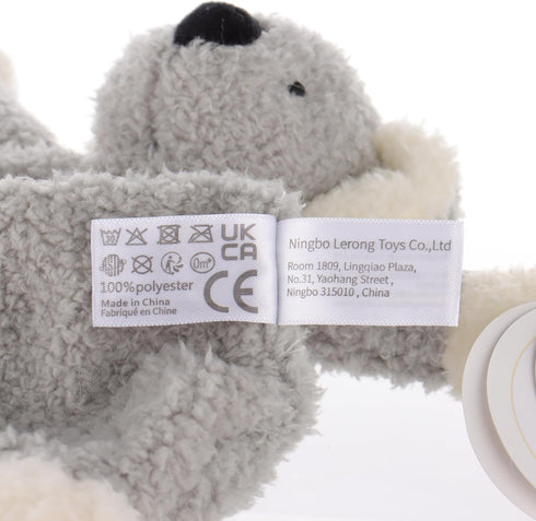 Apricot Lamb Stuffed Animals Security Blanket, Gray Koala Infant Nursery Character Blanket, Luxury Snuggler Plush (Gray