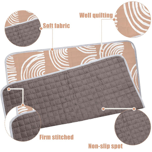 Funtery Rainbow Portable Baby Play Mat, 43 x 43 Inch Washable Foldable Crawling Mat for Infants