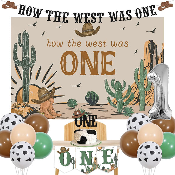 How The West Was One Year Old Party Decorations, Western First Birthday